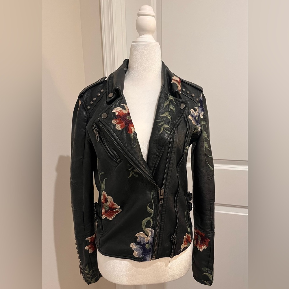 BlankNYC Floral Studded Moto Jacket Size S 🔥